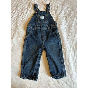 Carter’s I’m one Charming Little Guy overalls bibs 12M cotton